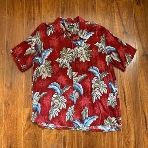Croft & Barrow Red and Blue Casual Button Down Shirt